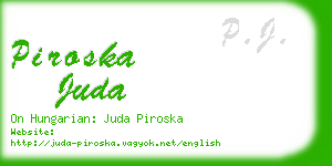 piroska juda business card
